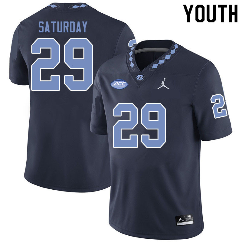 Jordan Brand Youth #29 Jeffrey Saturday North Carolina Tar Heels College Football Jerseys Sale-Black